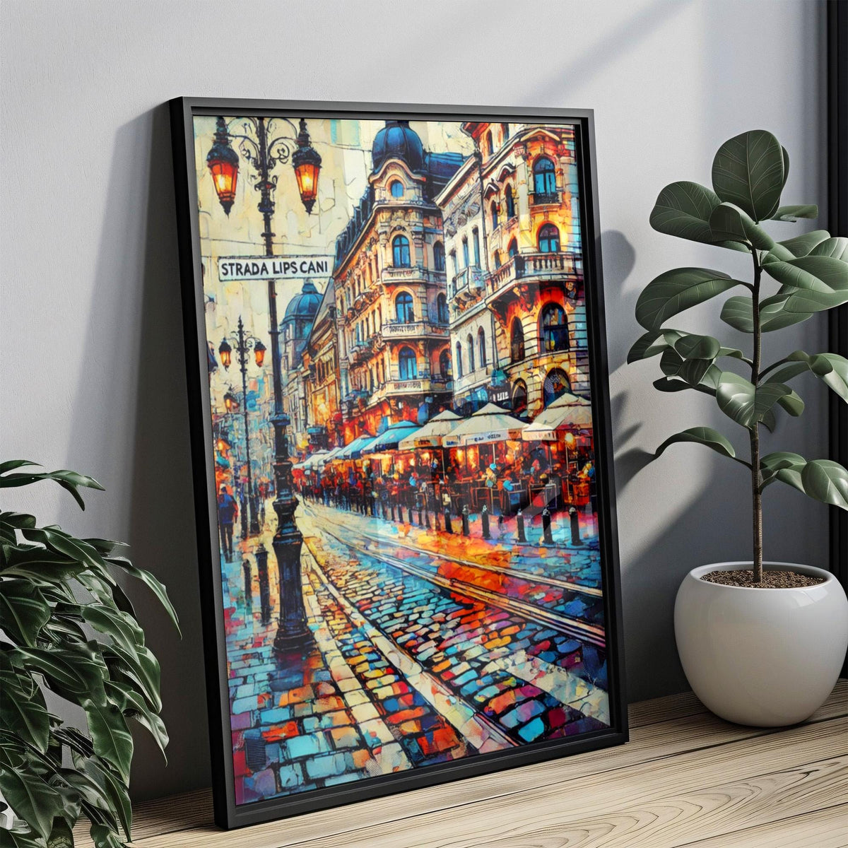 Strada Lipscani Vintage Print - Bucharest, Romania