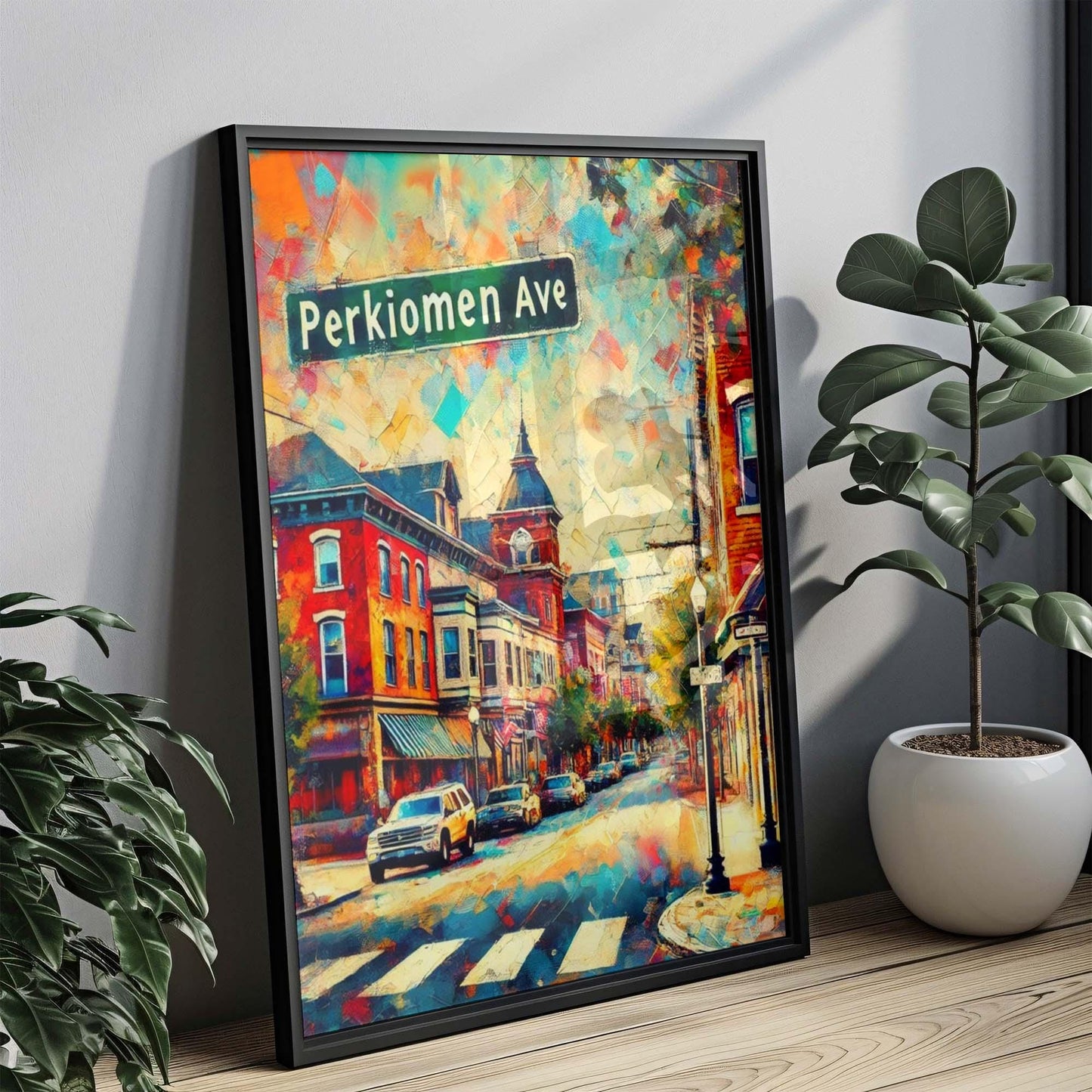 Perkiomen Ave Print - Reading Pennsylvania Wall Art, Travel Poster & Housewarming Gift, Perkiomen Avenue Decor