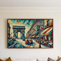 Champs-Elysees Wall Art Cubism Print - Paris Travel Poster, France Gift, Modern Geometric Home Decor, Housewarming Artwork