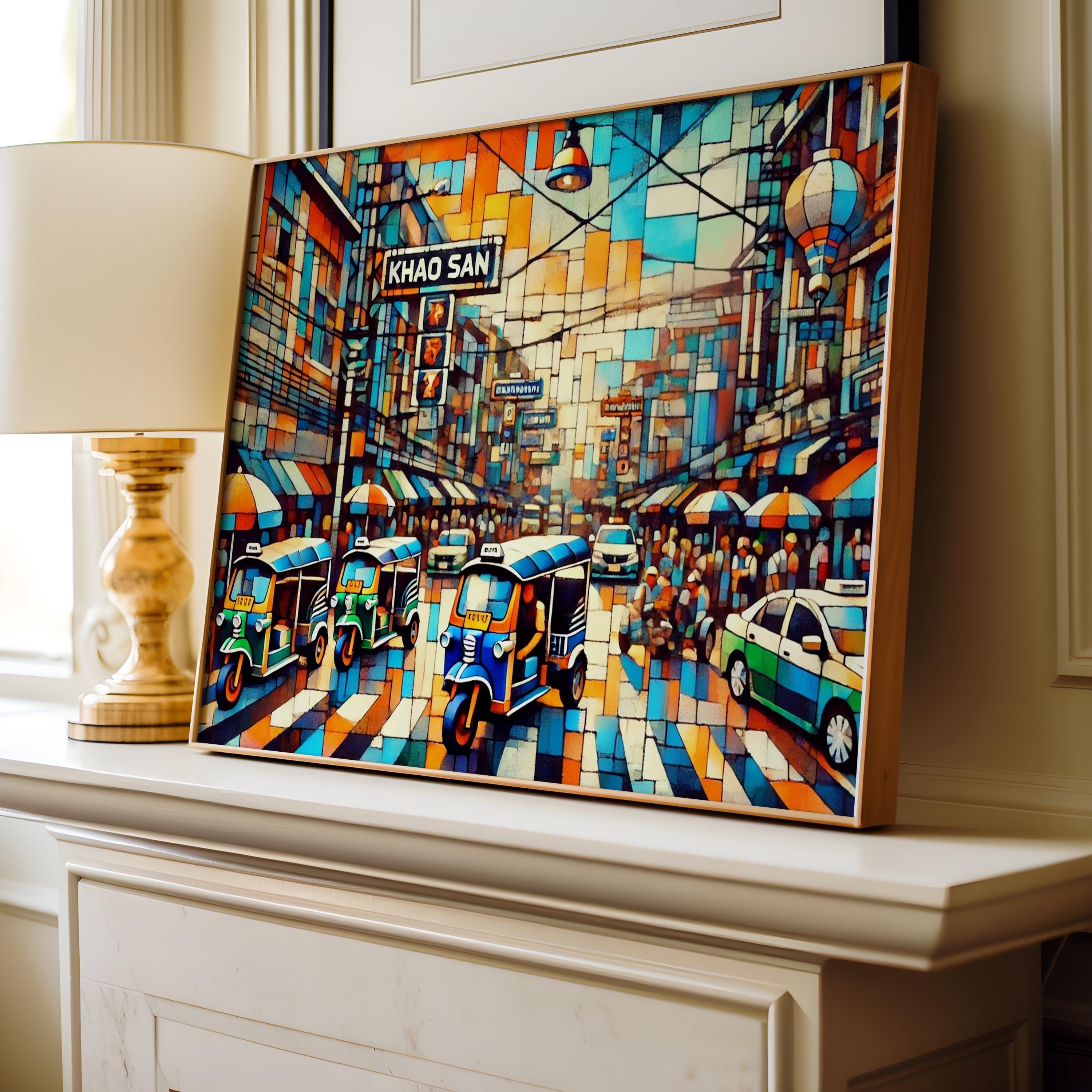 Khao San Road Print - Bangkok Travel Poster, Thailand Wall Art, Souvenir Gift, Housewarming Decor, Travel Print, Khao San Rd Artwork