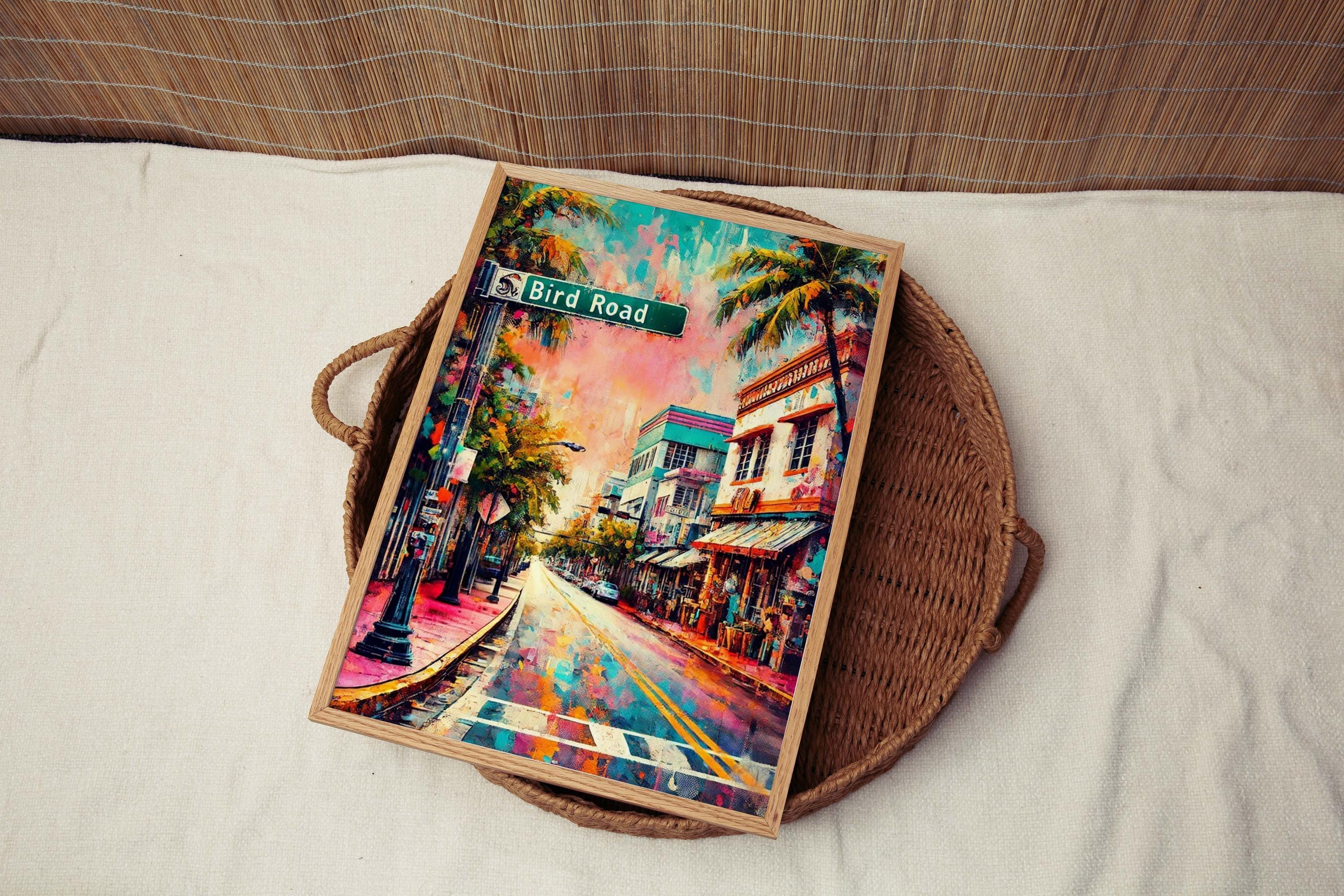 Bird Road Print Vibrant - Miami, Florida, USA