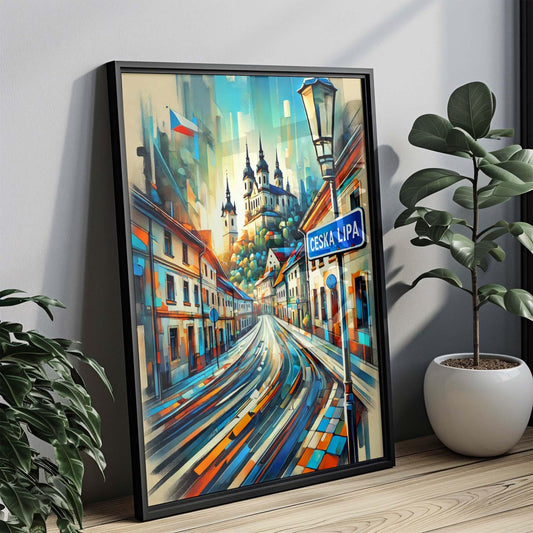 Ceska Lipa Art Print - Czech Republic Wall Art, Travel Poster, City Gift, Housewarming Decor, Vintage Style Ceska Lipa Travel Print