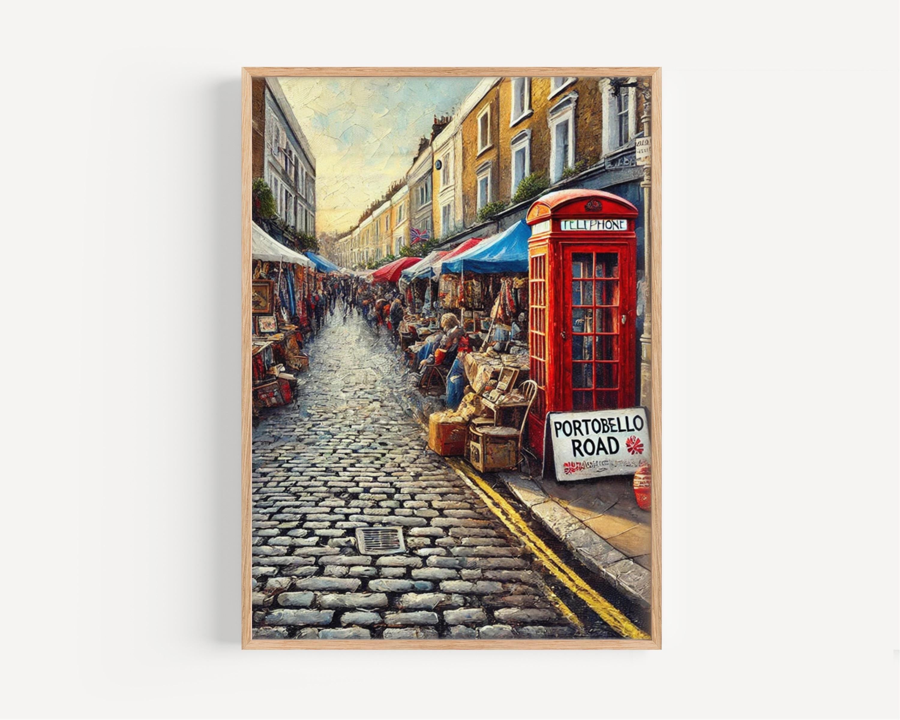 Portobello Road Print Vintage - London, United Kingdom