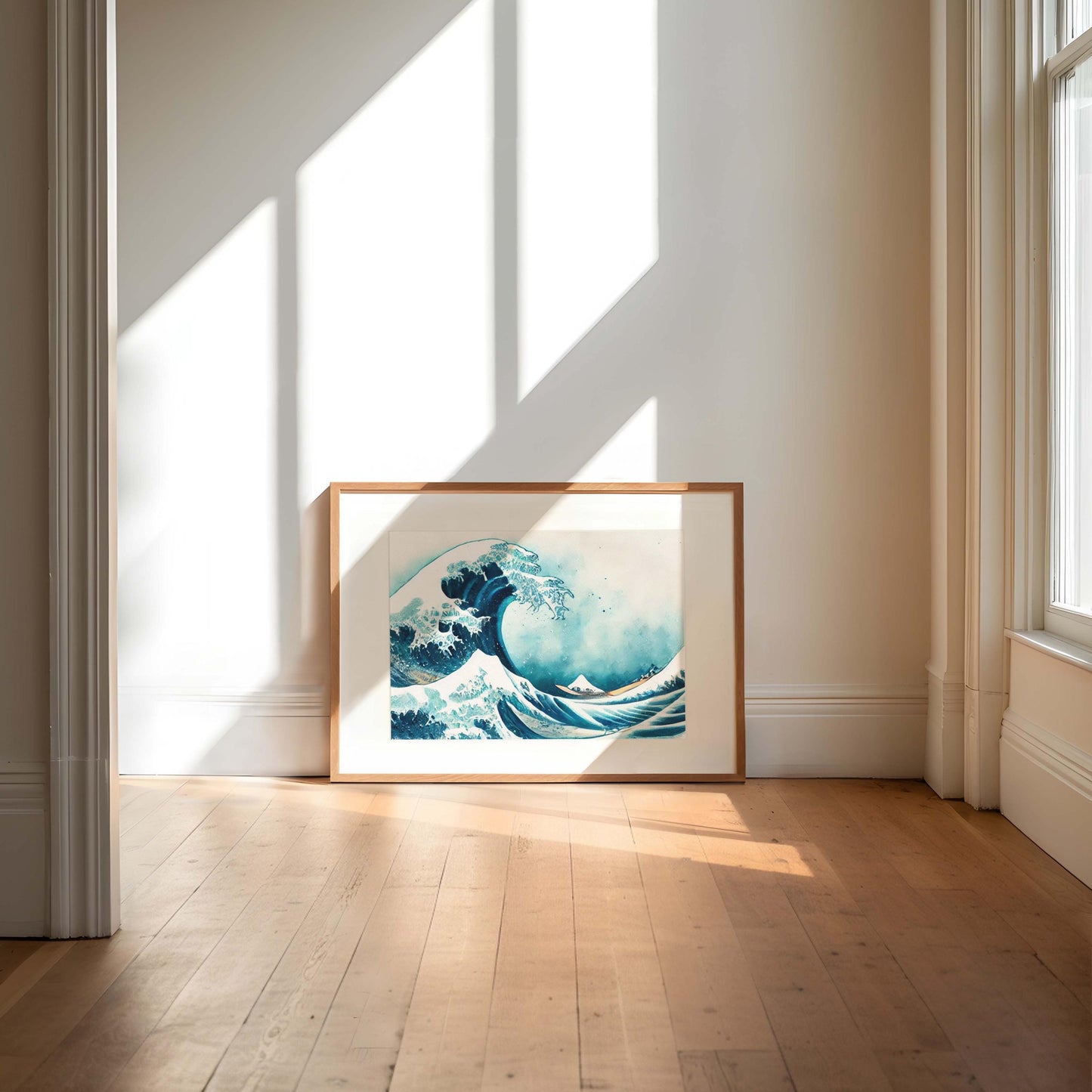 Nature Gift Wave Wall Art - Ocean Beach Print Home Decor, Serene Coastal Landscape, Housewarming & Family Wall Art