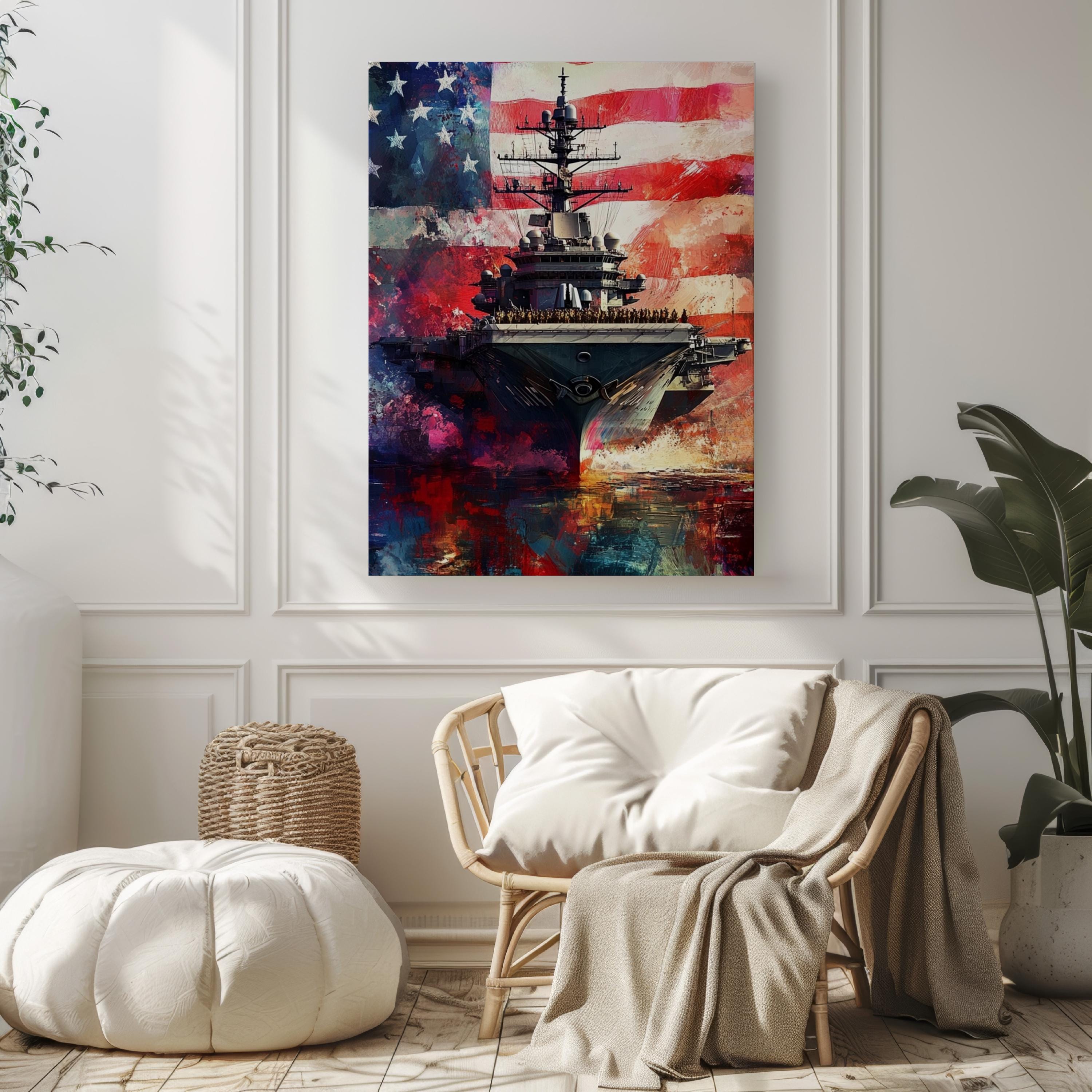 Navy Ship Poster Abstract - United States