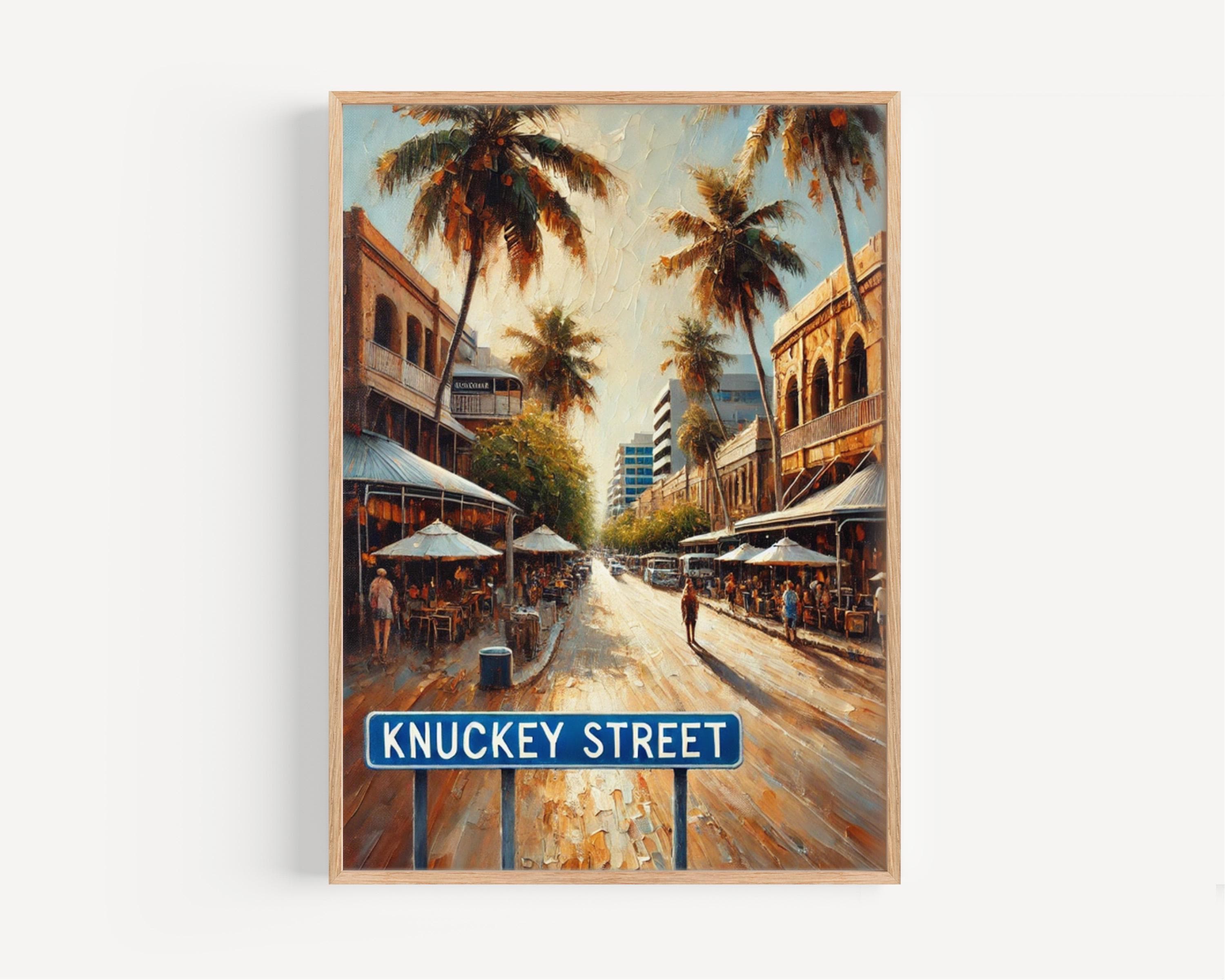 Knuckey Street Wall Art, Darwin Australia Print, Tropical Cityscape, Waterfront Culture, Travel Souvenir, Housewarming Gift, Fine Art Poster