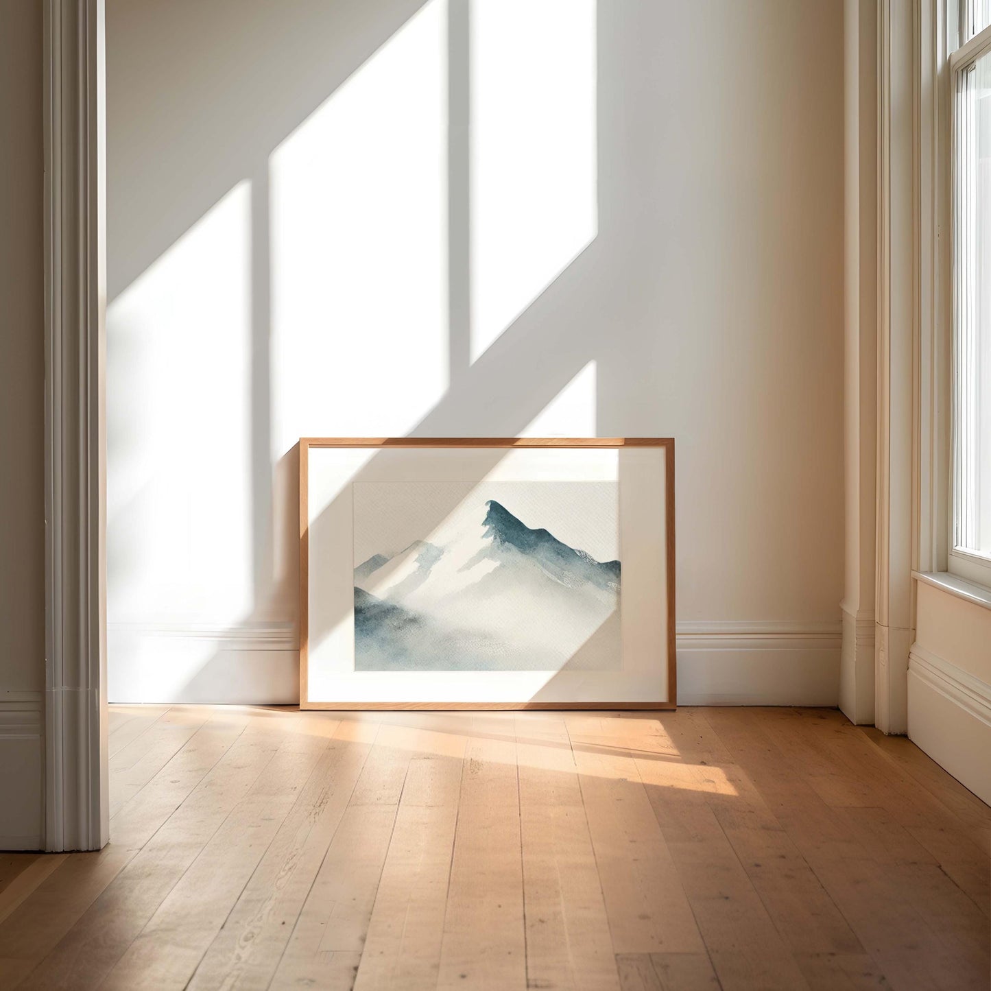 Nature Gift Mountain Wall Art, Snowy Print Nature Decor, Housewarming & New Home Family Art, Winter Landscape Print for Cozy Home