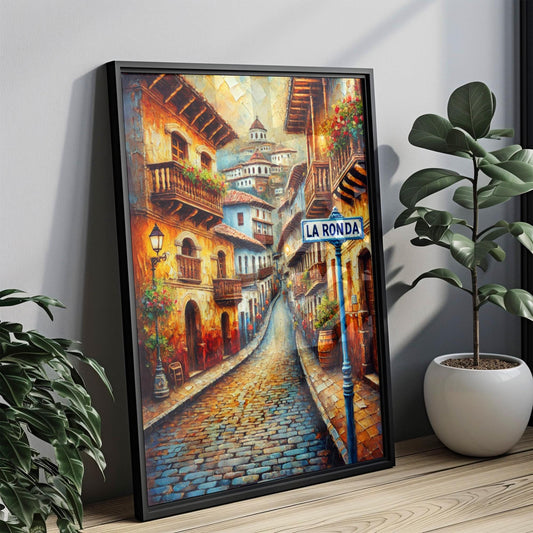 Wall Art La Ronda Street Print Quito Ecuador Travel Poster Ecuador Gift Housewarming Artwork