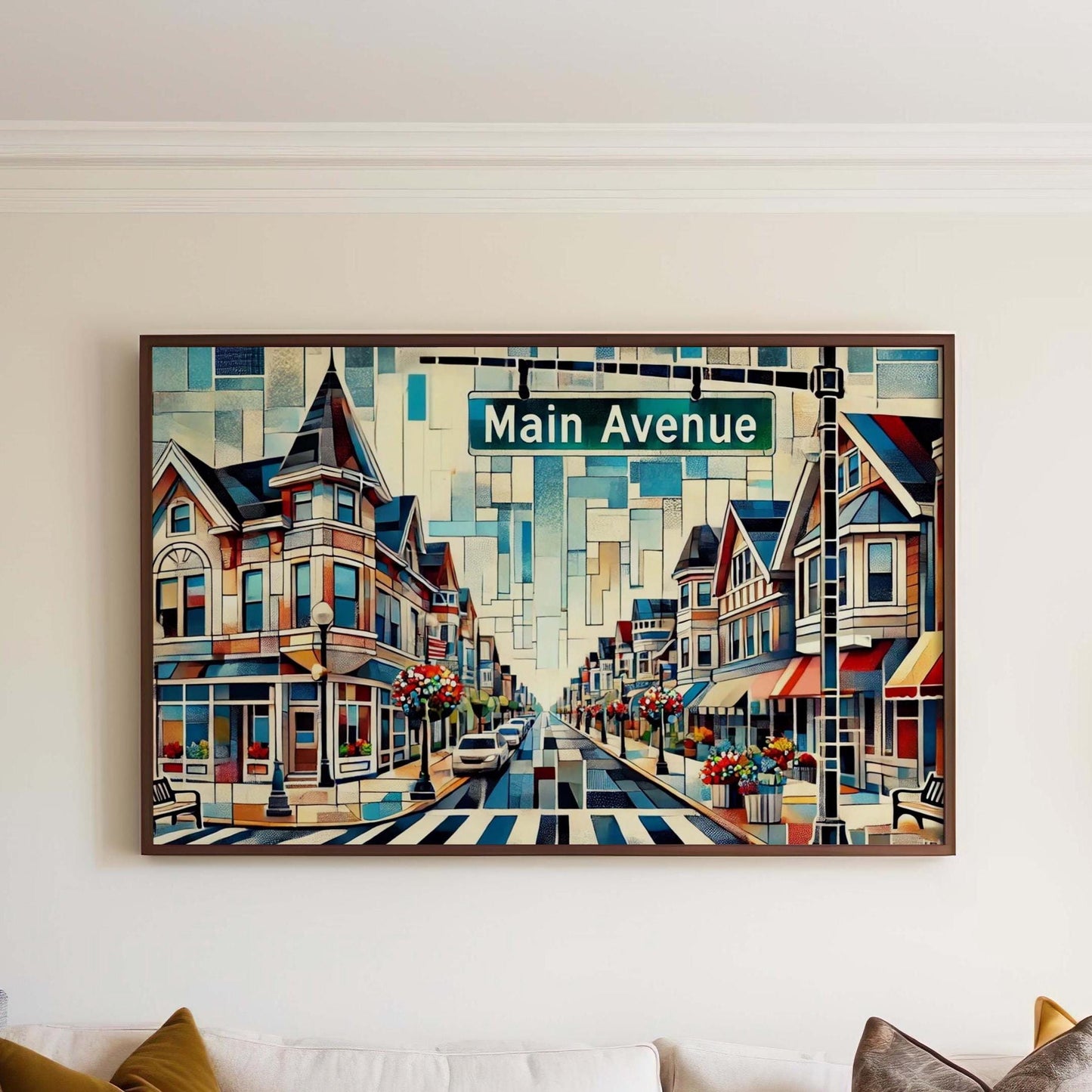 Main Ave Print - Ocean Grove Wall Art, New Jersey Travel Poster, Coastal Home Decor, Housewarming Gift, Beach House Artwork, NJ Art Print