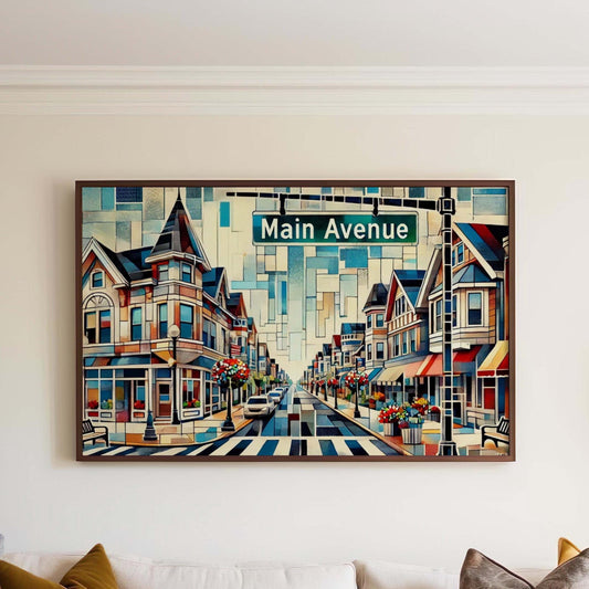 Main Ave Print - Ocean Grove Wall Art, New Jersey Travel Poster, Coastal Home Decor, Housewarming Gift, Beach House Artwork, NJ Art Print