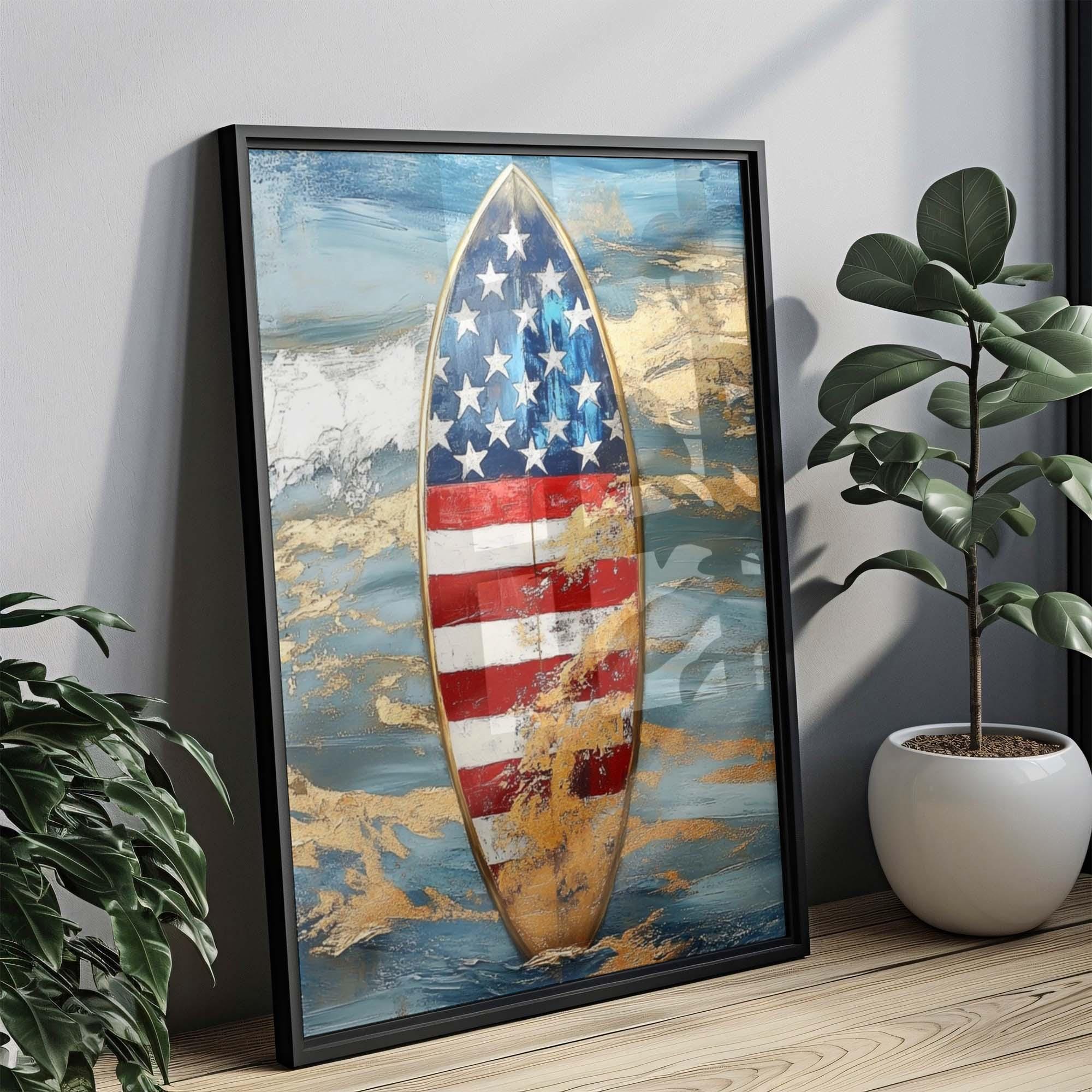Surfing Wall Art Patriotic - United States