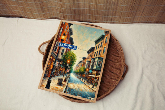 Sansom Street Philadelphia Art Print: Philly Home Decor