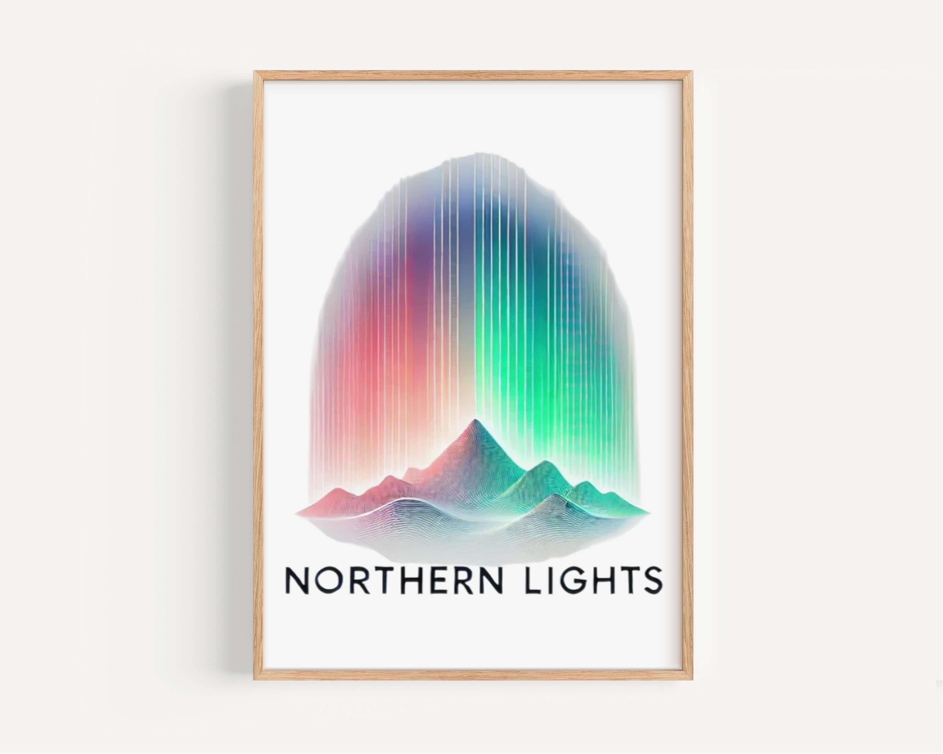 Northern Lights Print Decor - North Pole