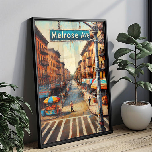 Melrose Ave Wall Art Bronx Print New York City Travel Poster Personalized State Gift Home Decor