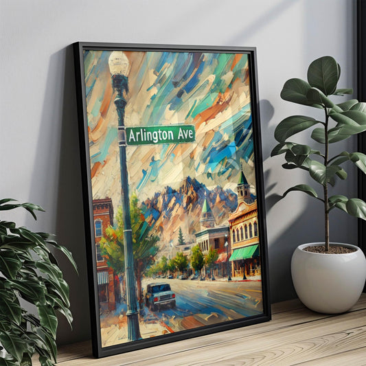Arlington Avenue Wall Art, Nevada Print, USA Art, “City” Gift, Travel Souvenir, Travel Poster,  “State” Art, PERSONALIZED GIFT