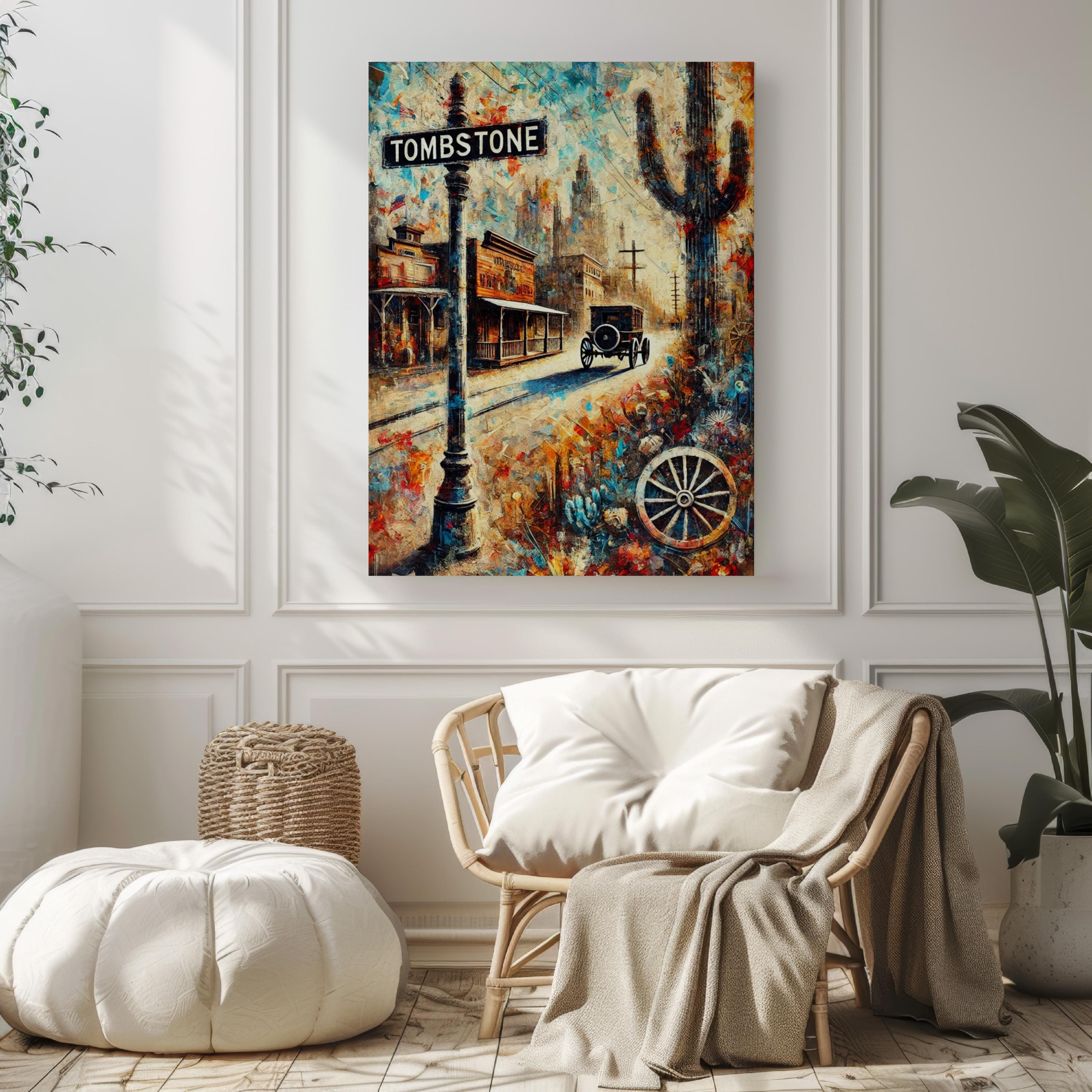 Arizona Tombstone Wall Art Print, Travel Poster, USA Home Decor, Arizona Gift & Housewarming Present, Southwest Travel Art