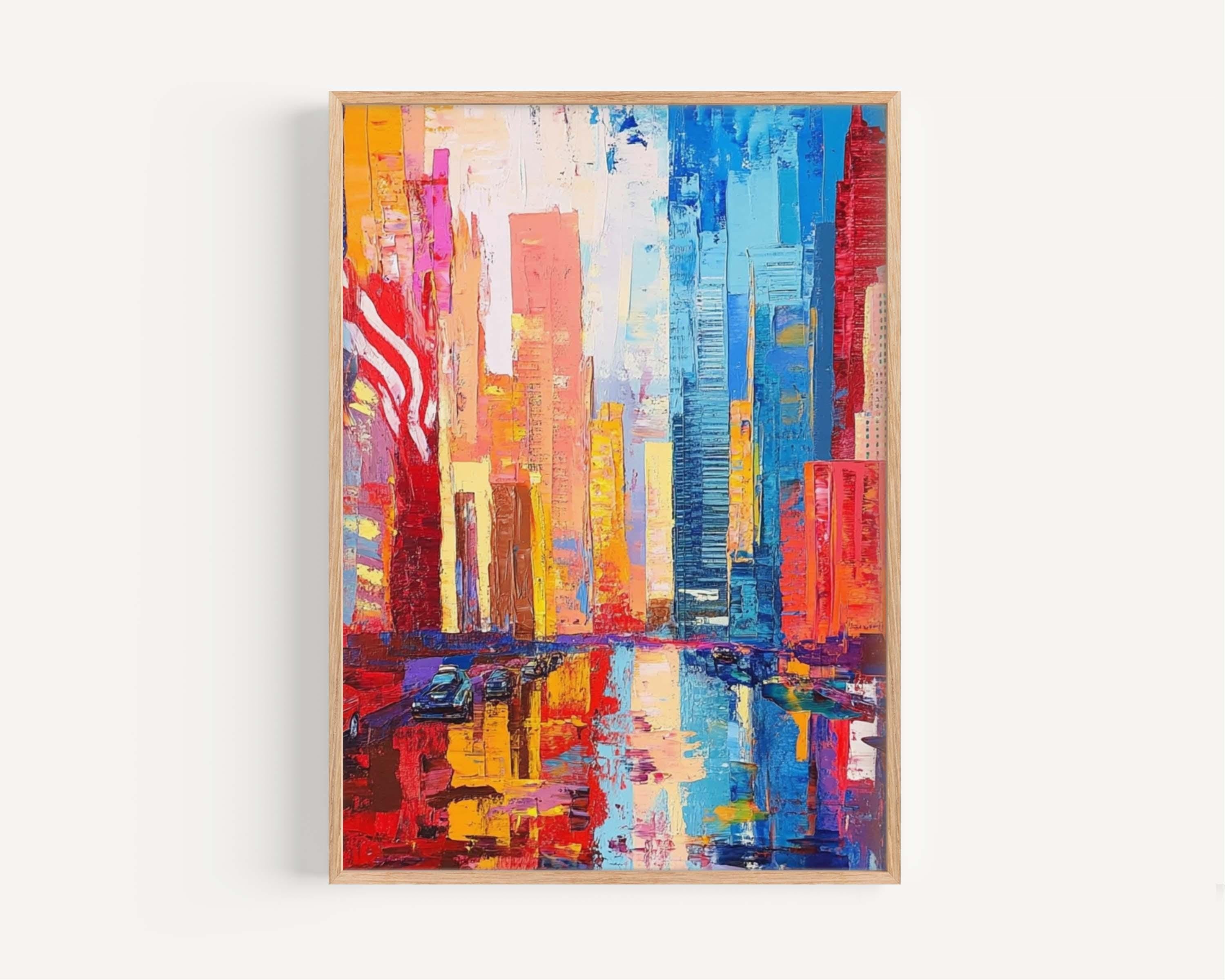 City Skyline Wall Art Modern - USA