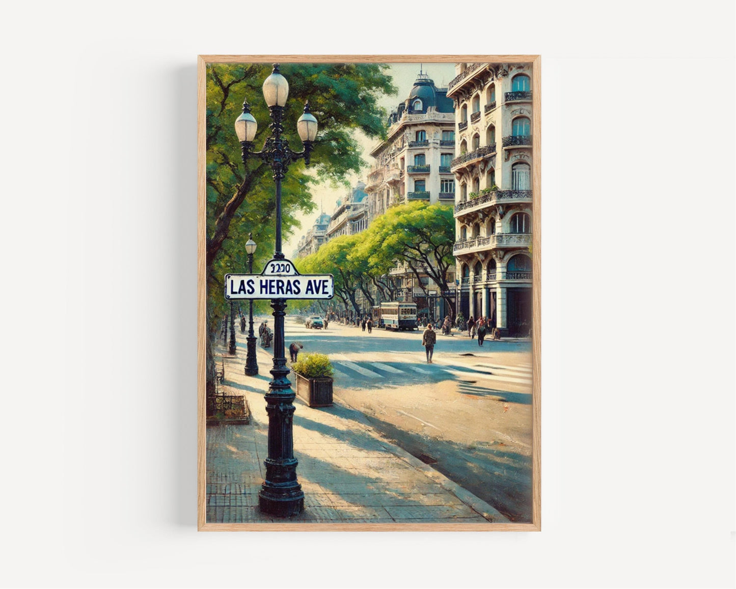 Buenos Aires Street Art Print: Las Heras Avenue Travel Poster