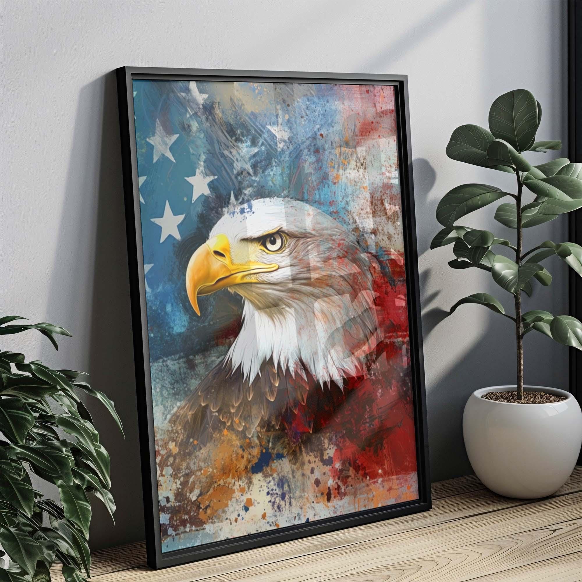 Bald Eagle Abstract Wall Art - United States