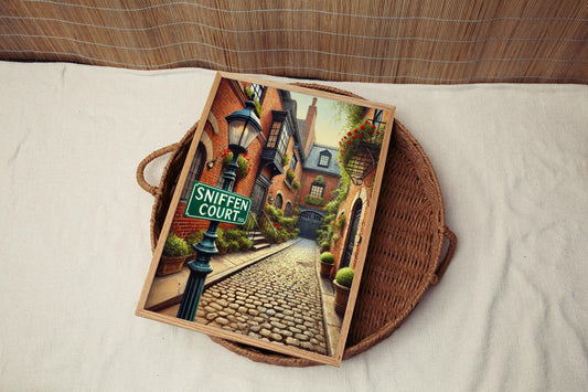 Sniffen Court Wall Art Print - New York City Travel Poster, Murray Hill Home Decor, Unique Housewarming Gift, NY Travel Wall Decor