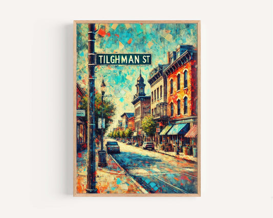 Tilghman St Print - Allentown Travel Poster & Wall Art, Pennsylvania Gift, Housewarming Decor, Unique Tilghman Street Art Print