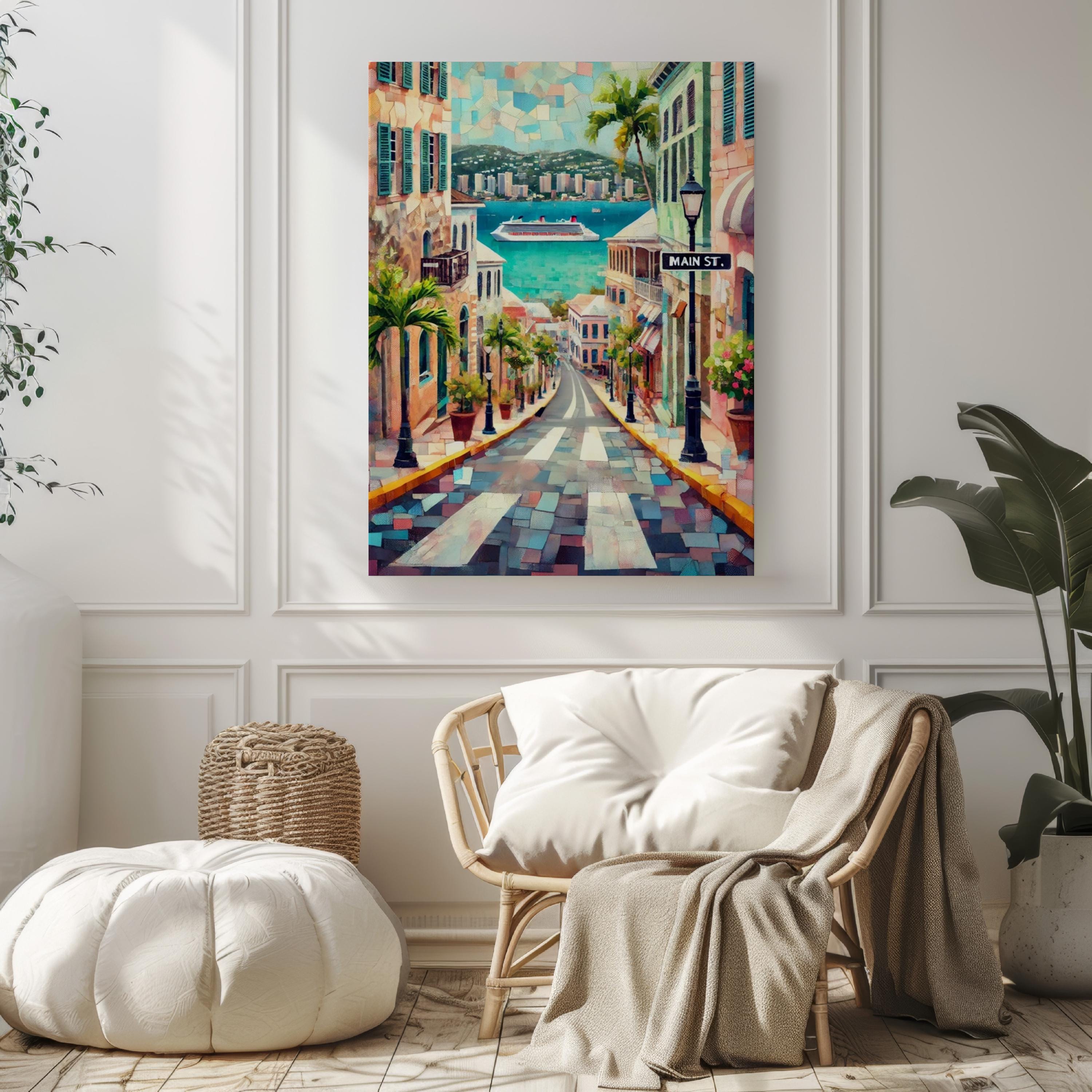 Caribbean Main St Wall Art - St Thomas, U.S. Virgin Islands