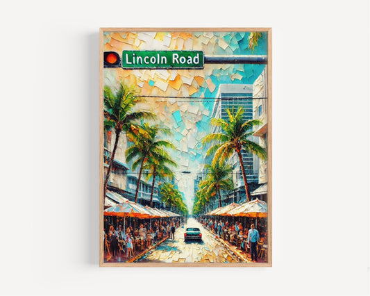 Lincoln Road Miami Beach Print: Tropical Florida Street Art