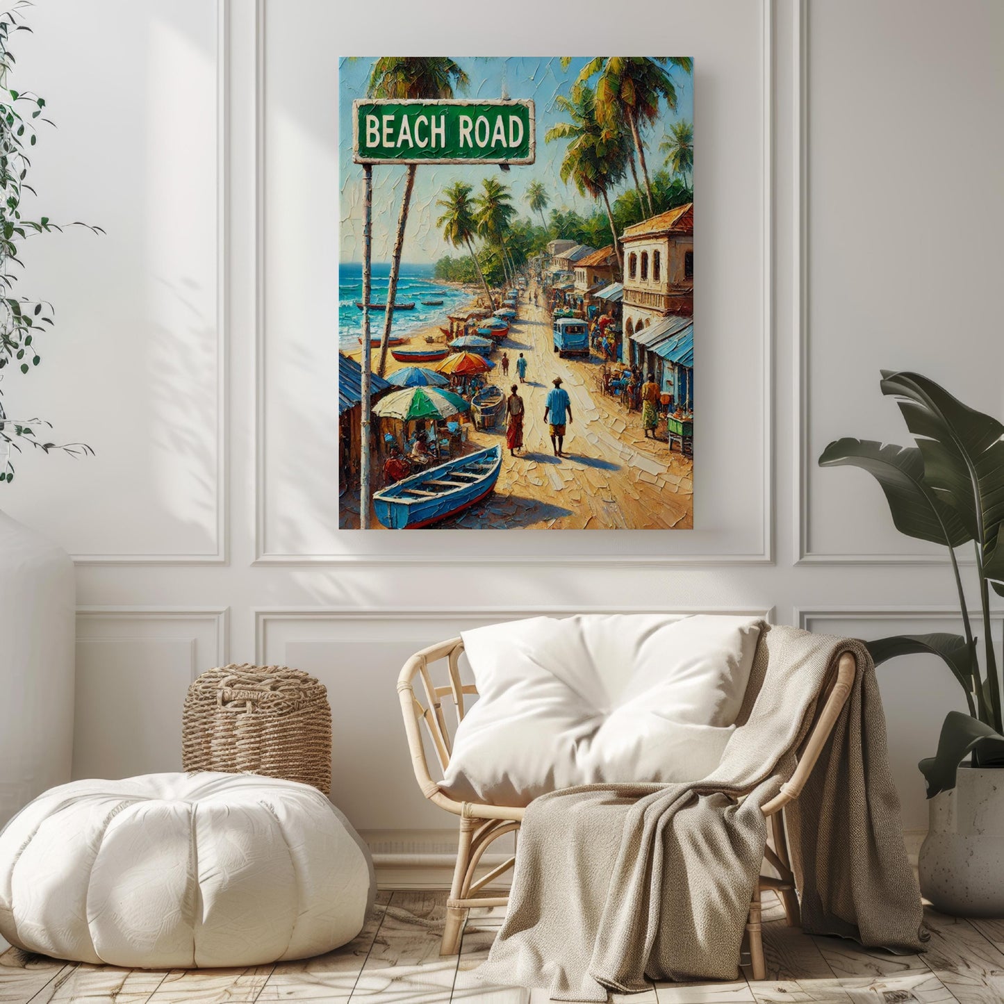 Beach Road Wall Art, Bissau Print, Guinea-Bissau Coastal Scene, Travel Poster, City Street Sign, Home Décor, Personalized Gift