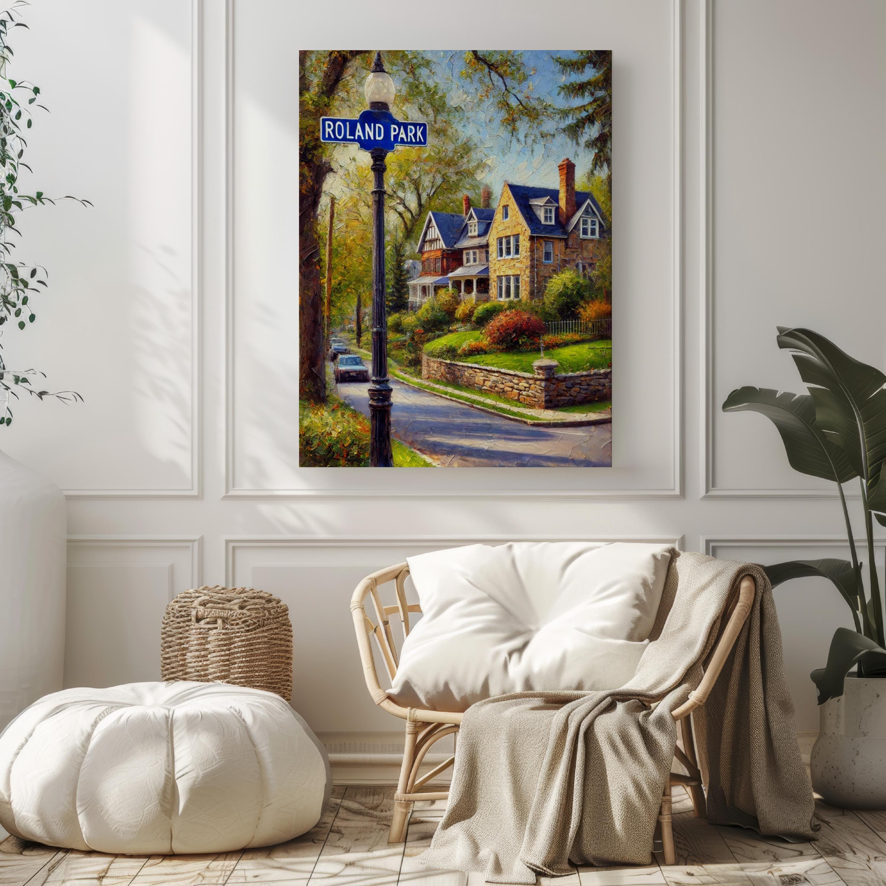 Roland Park Print - Baltimore, Maryland, USA