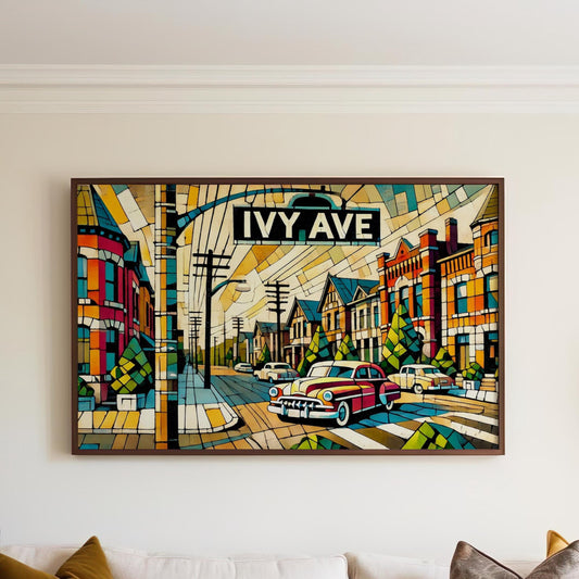 Ivy Avenue Wall Art Kingston Print - Ontario Travel Poster, Housewarming & Souvenir Gift, Canadian Home Decor