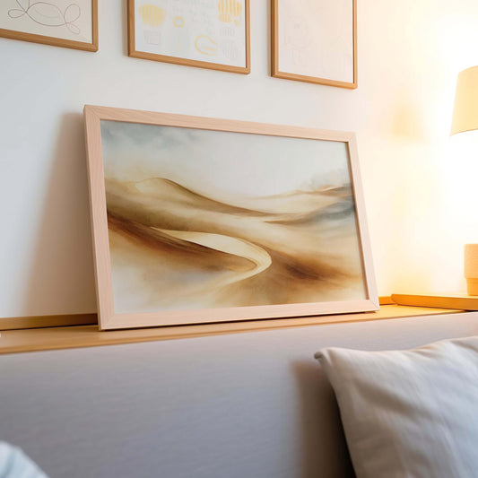 Nature Gift Dunes Wall Art Print - Sand Desert Home Decor, Housewarming & New Home Family Art, Minimalist Nature Print