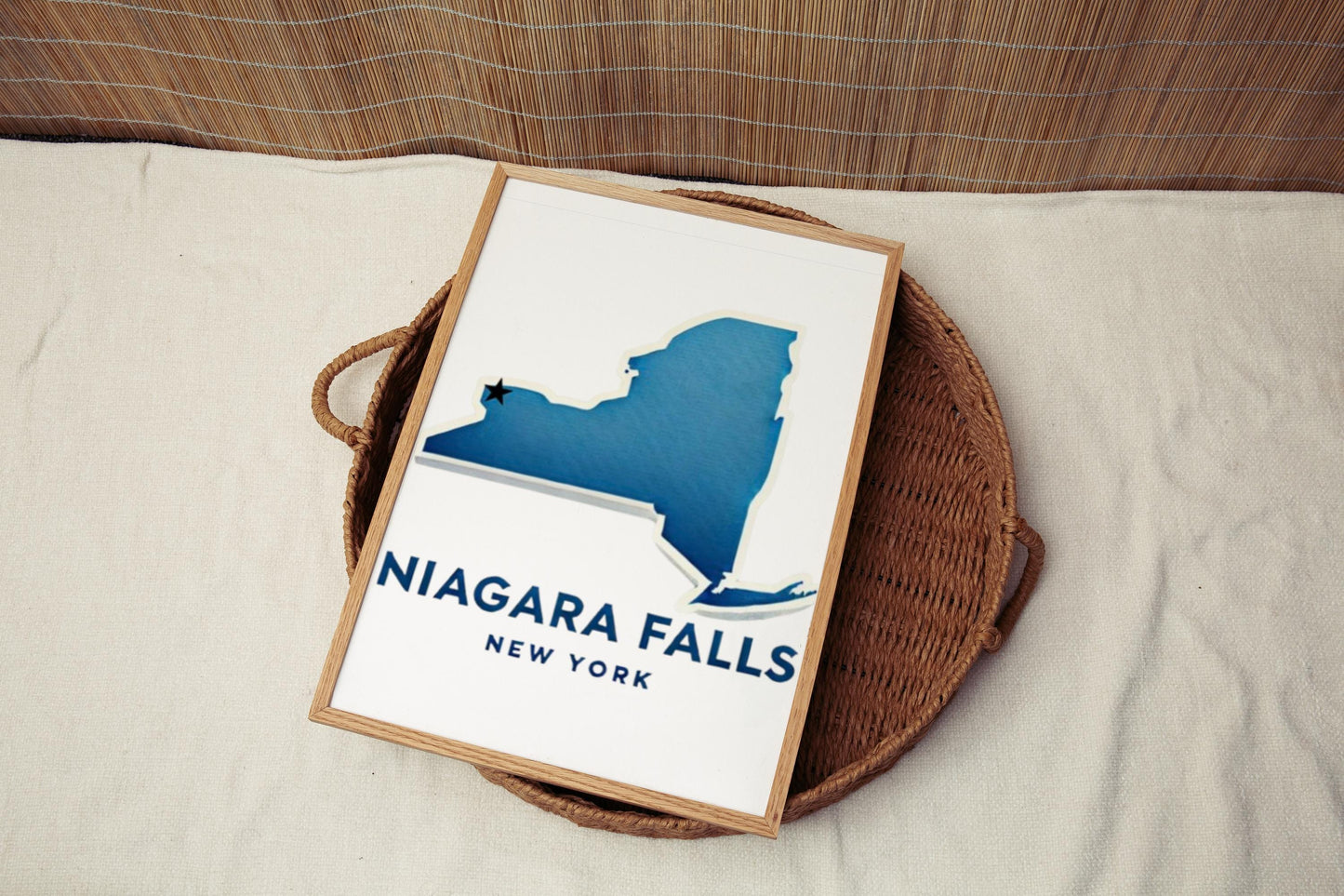 Niagara Falls Wall Art Print – New York Travel Decor, NY Gift, Housewarming & College Room Decoration