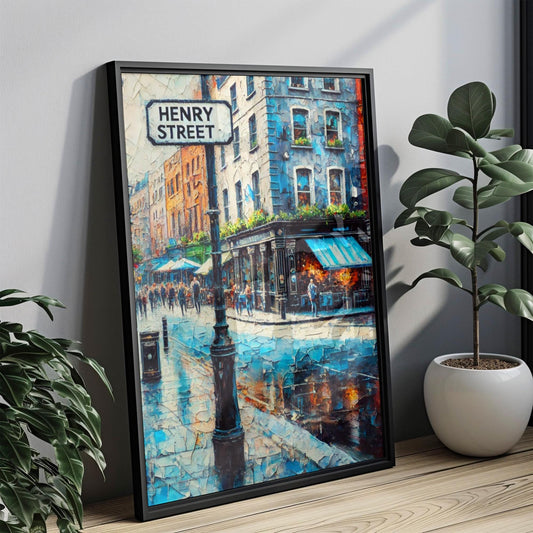 Dublin Henry St Wall Art Print - Travel Poster & Ireland Decor, Housewarming Gift, Dublin Travel Print, Ireland Gift, Dublin City Art