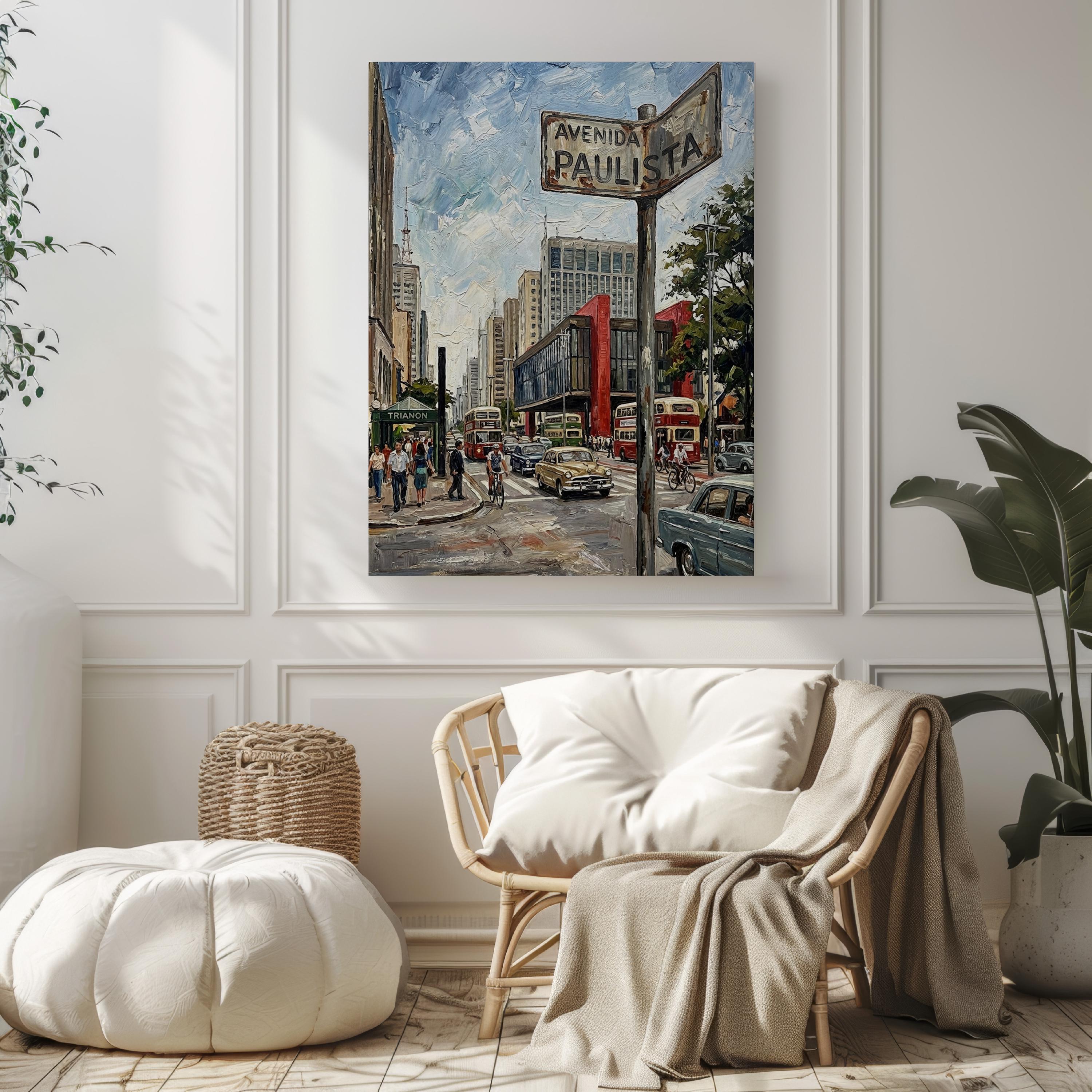 Avenida Paulista Street Sign Print: São Paulo Brazil Travel Poster