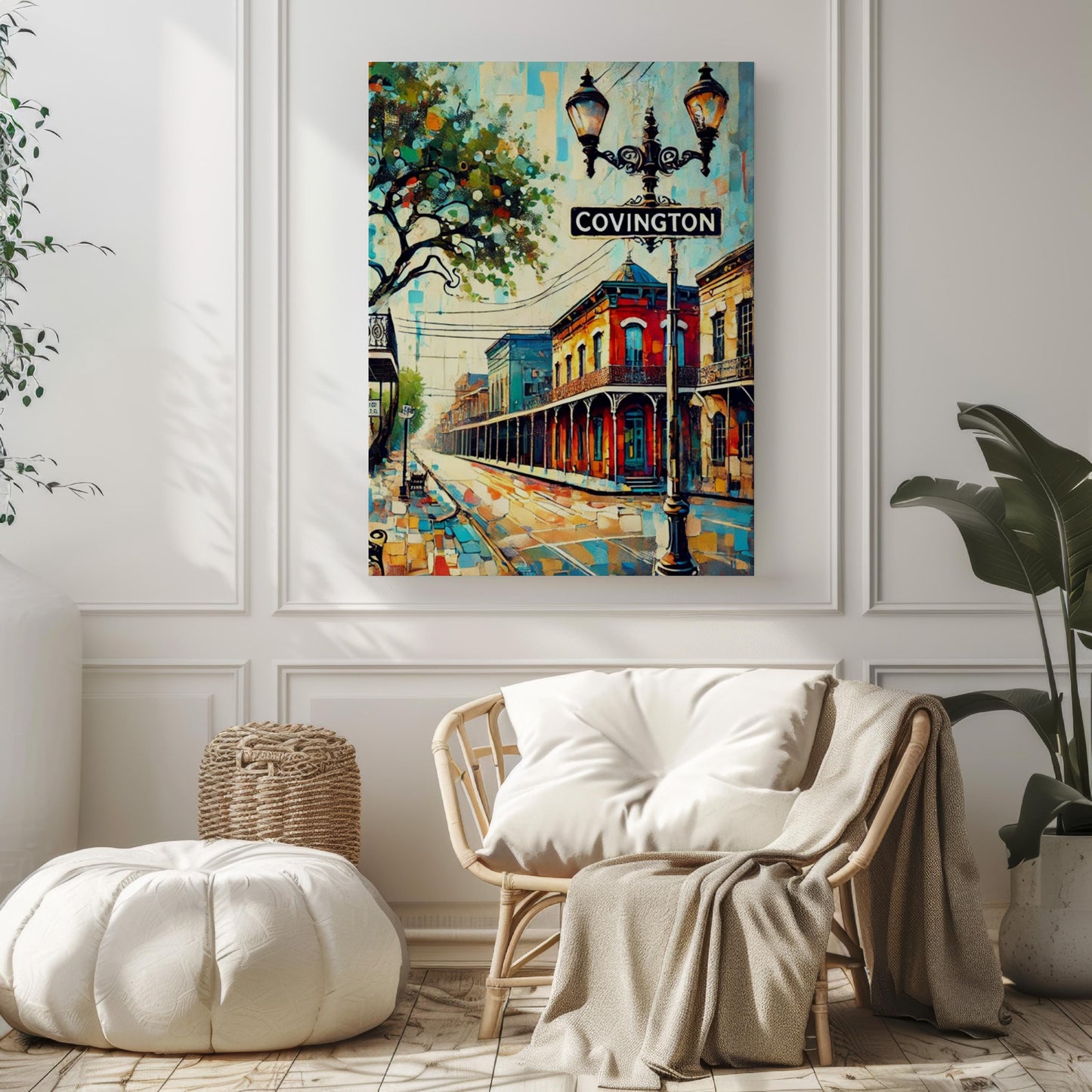 Art Covington Louisiana Wall Art Travel Print – Housewarming Gift & American Souvenir Poster Louisiana Decor