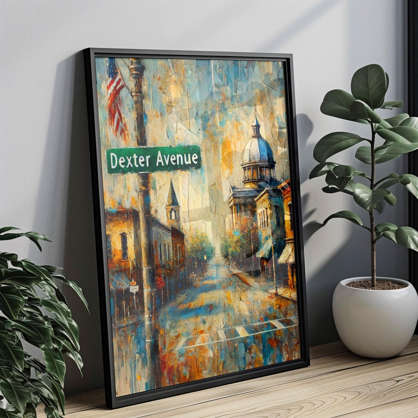 Dexter Avenue Wall Art Montgomery Print USA Art Travel Souvenir City Gift Alabama Decor Home Decor Art for Travelers