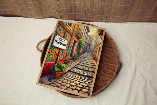 Valparaíso Chile Street Sign Art Print: Colorful Coastal Travel Poster