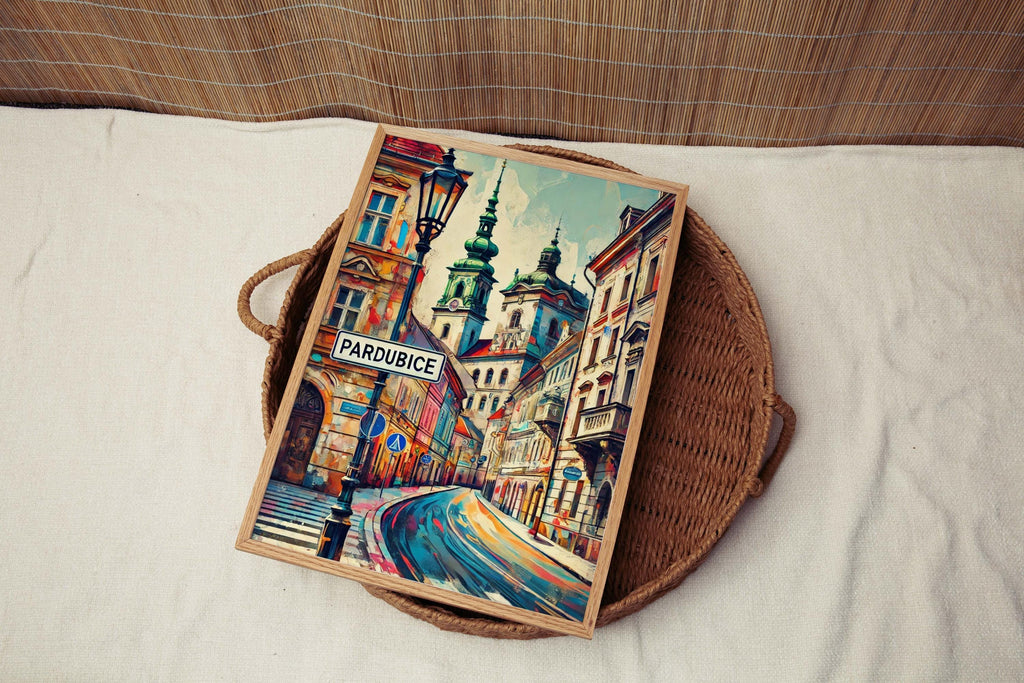 Pardubice Modern Art Print - Pardubice, Czech Republic