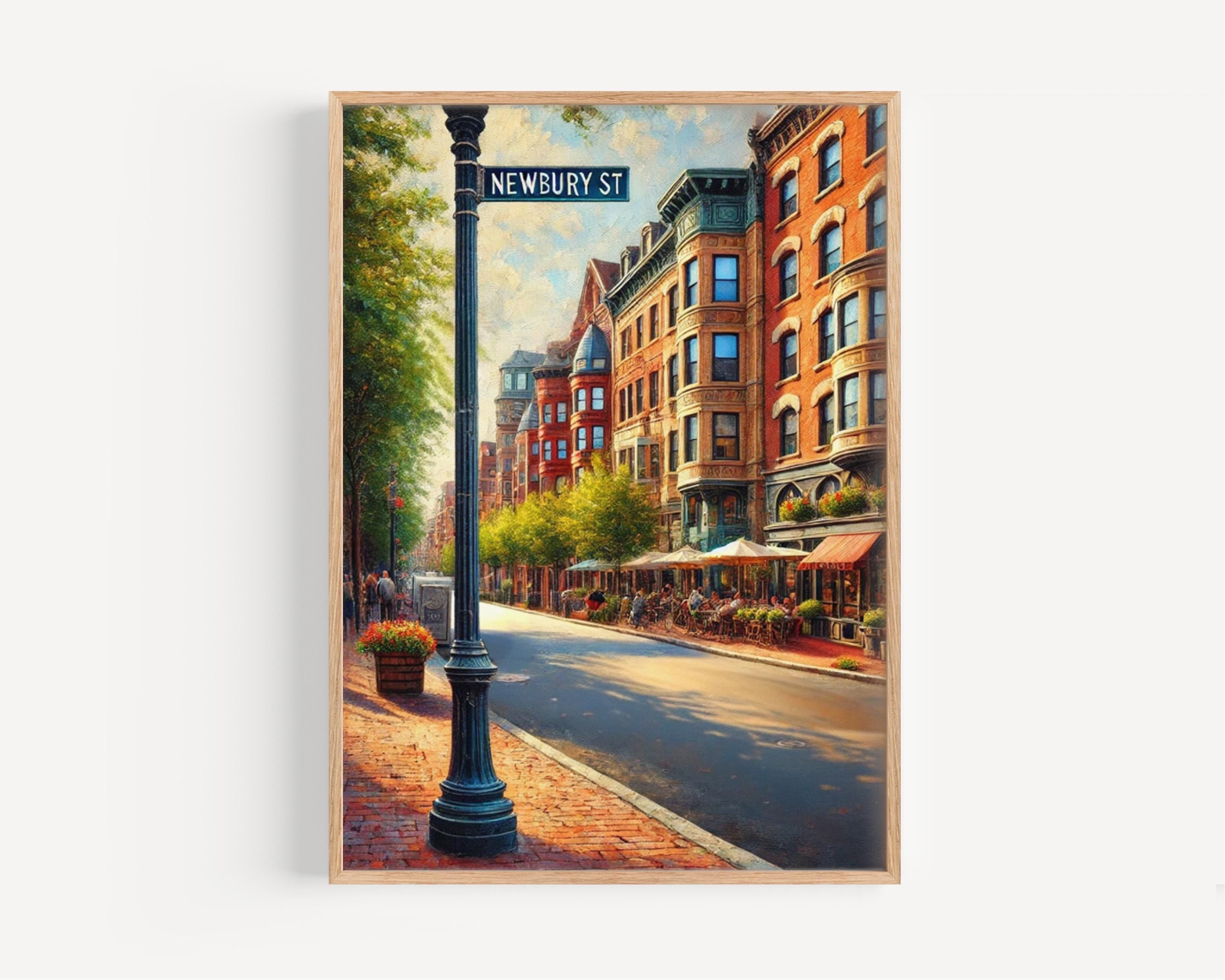 Newbury Street Wall Art - Boston, Massachusetts, USA