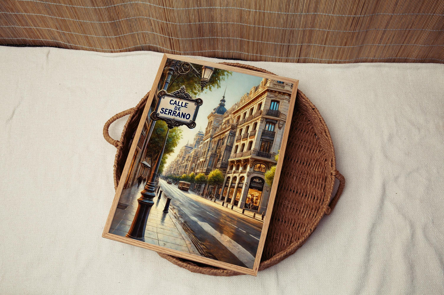 Madrid Street Sign Print: Calle de Serrano, Spain Travel Poster