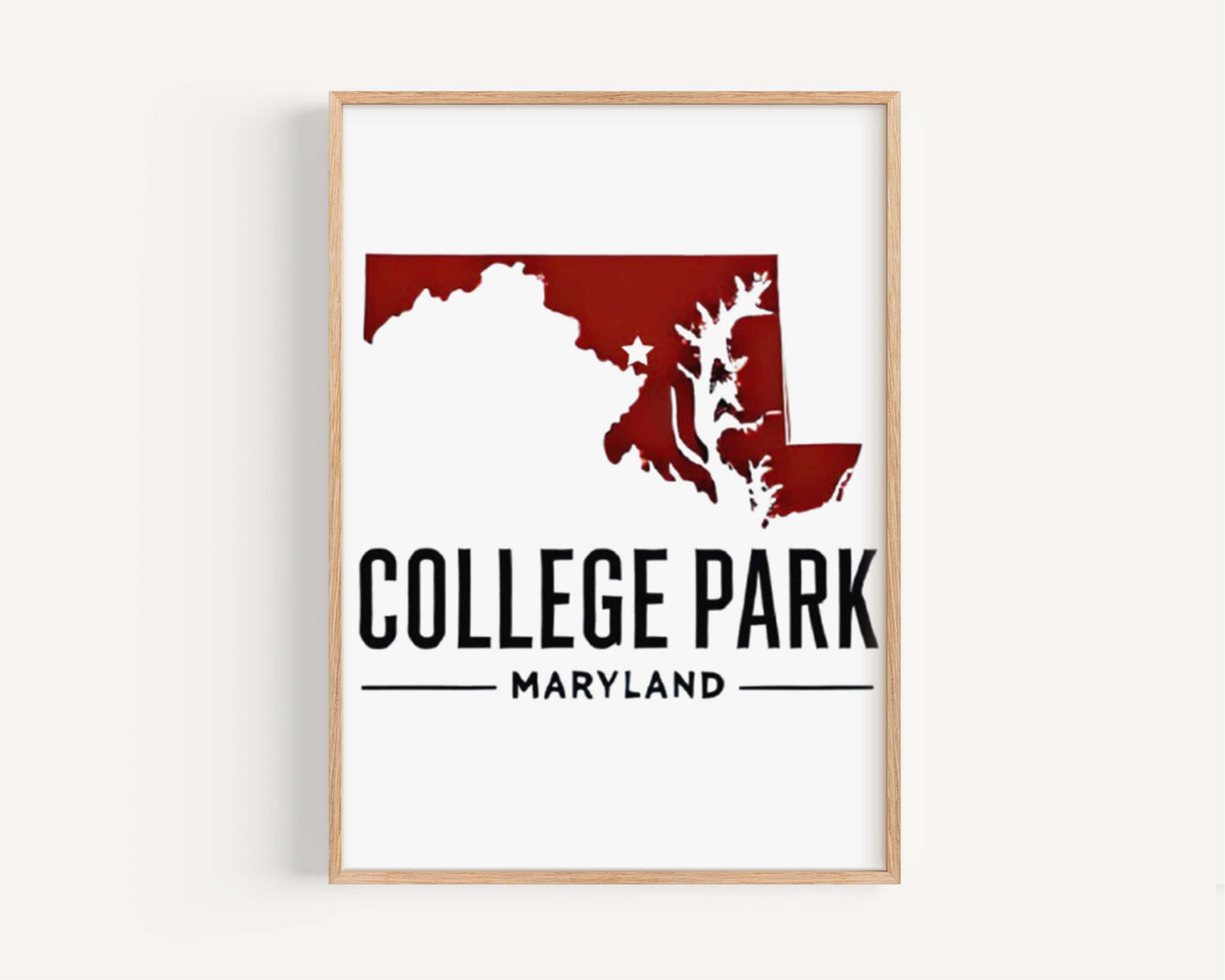 College Park Print Maryland Wall Art Travel Decor College Gift Housewarming Poster College Park Artwork