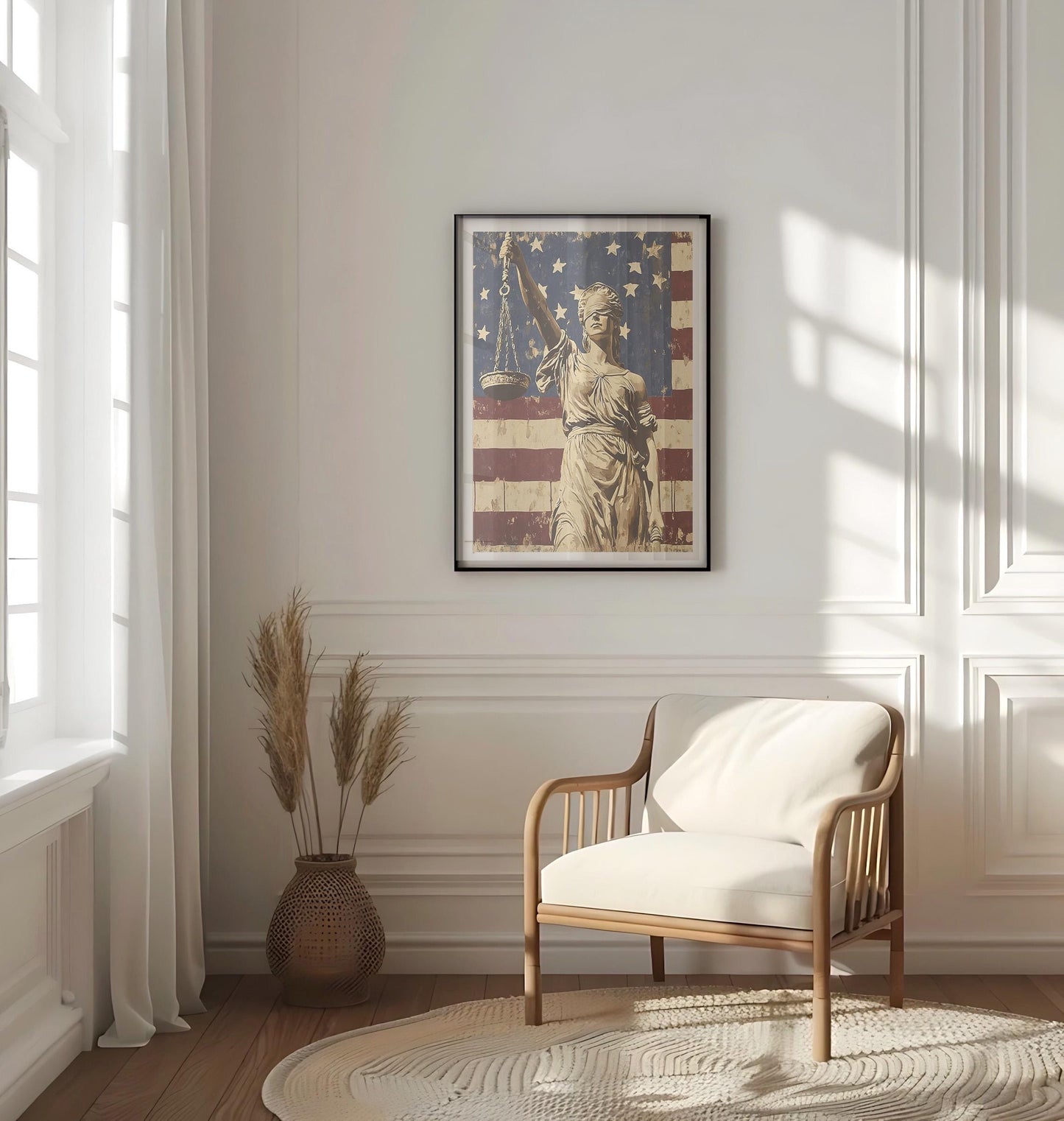 American Equality USA Wall Art Patriotic United States Poster Independence Day Abstract Home Decor Artwork