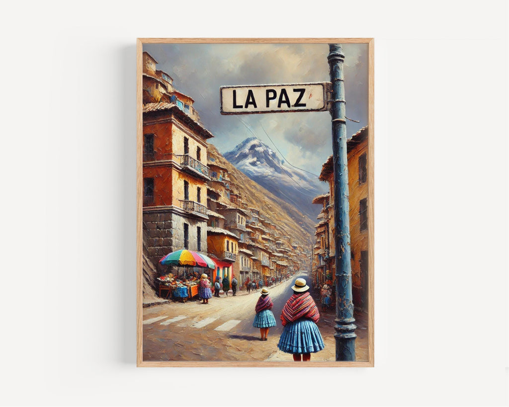 Bolivia La Paz Wall Art Print – South America Travel Poster, Bolivia Decor, Housewarming Gift, Bolivia Travel Print, Bolivia Gift