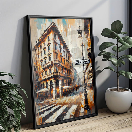 Corso Como Wall Art Milan Print Italy Art Travel Poster Italian Souvenir Modern Home Decor Gift | Personalized Gift