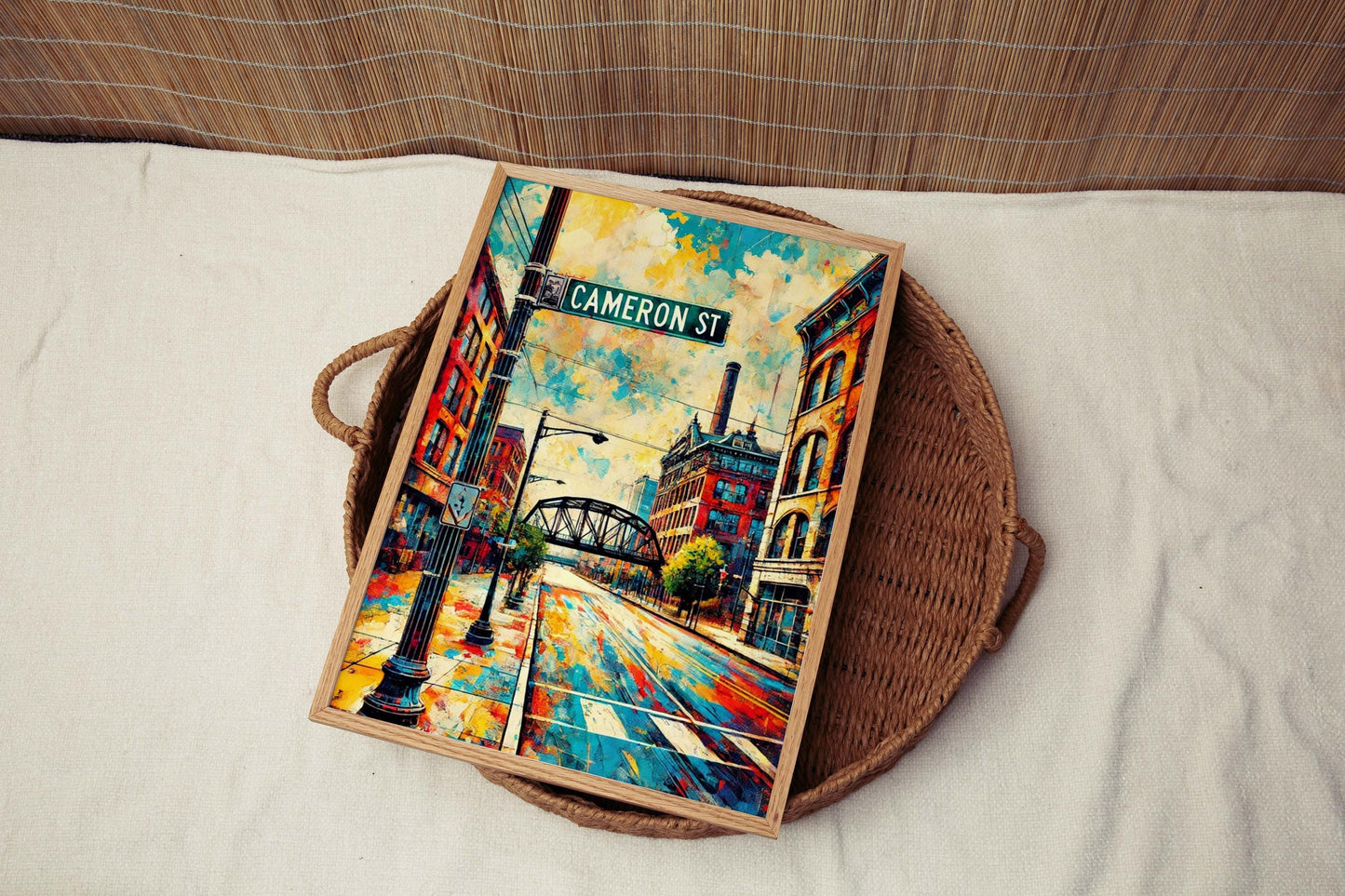 Cameron St Print Harrisburg Wall Art Pennsylvania Travel Poster Housewarming Gift Local Cityscape Decor