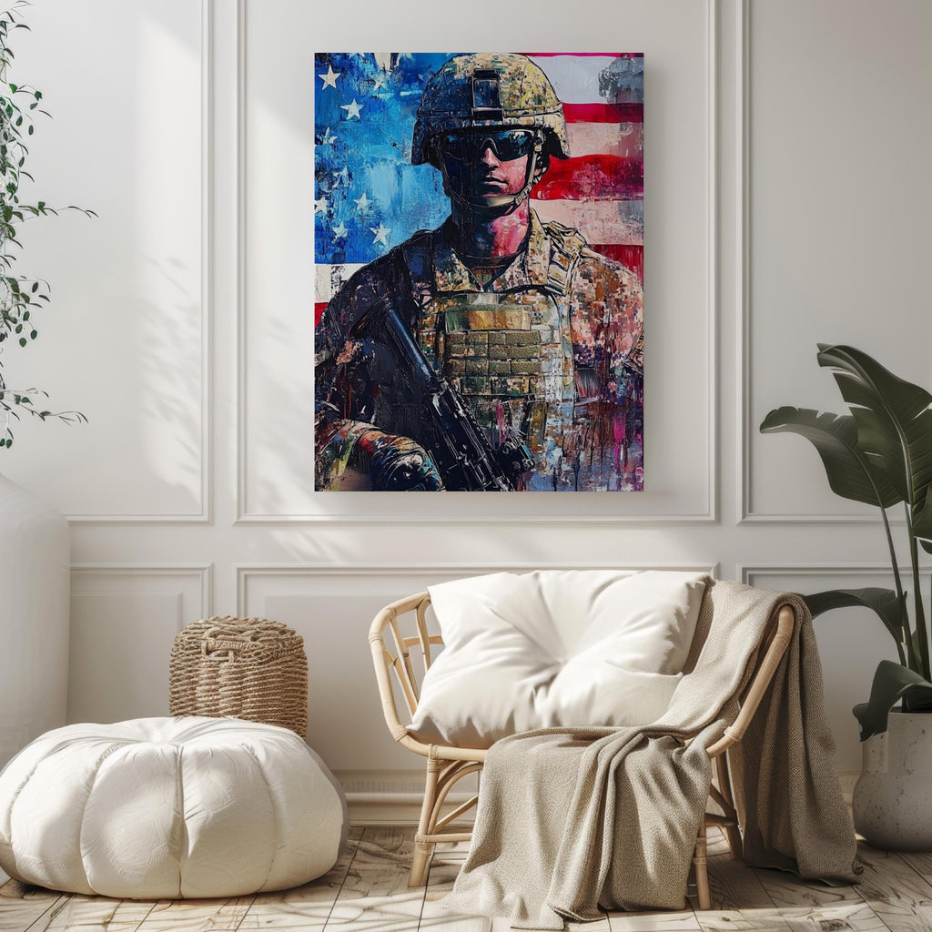 Military Troop Patriotic Wall Art - USA