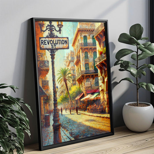 Revolution Street Wall Art | Algiers Cityscape Print | Algeria Artwork | Travel Souvenir | Fine Art Poster | Unique Gift for Travelers