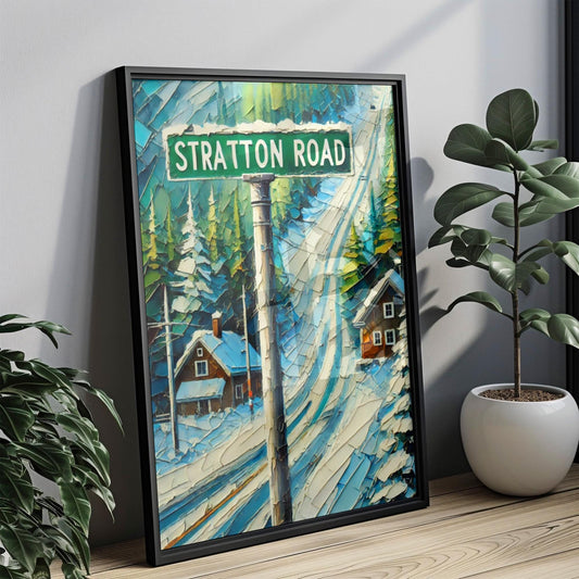 Stratton Road Wall Art, Rutland Print, Vermont Art, “City” Gift, Travel Souvenir, Travel Poster, “State” Art, PERSONALIZED GIFT