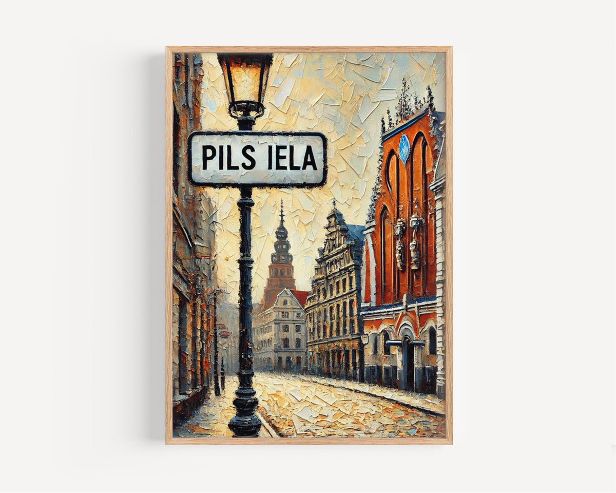 Pils Iela Wall Art Decor - Riga, Latvia