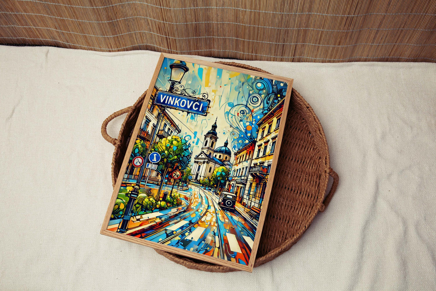 Vinkovci Art Print - Croatian City Wall Art, Travel Poster & Europe Map Gift, Housewarming Decor, Vinkovci Travel Print